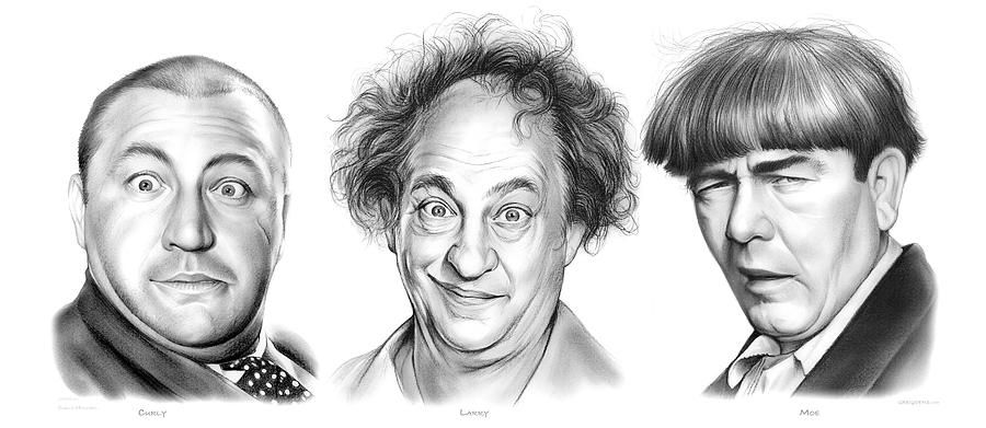 900x391 Three Stooges The Three Stooges Drawing - Three Stooges Sketch