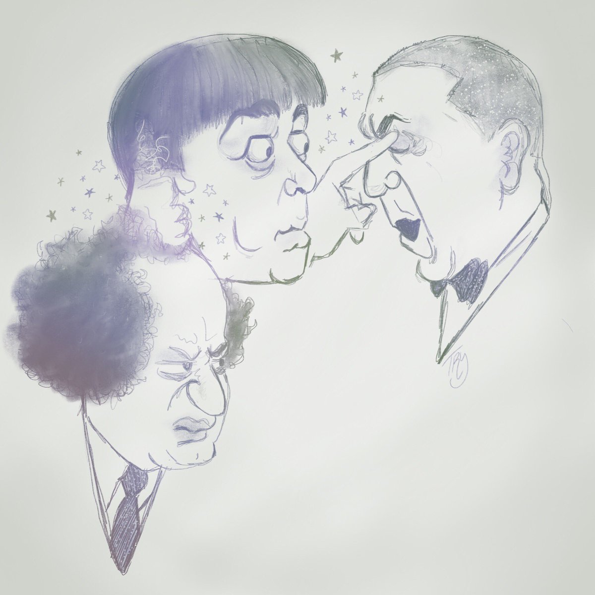 1200x1200 Art Of The Stooge On Twitter Quick Sketch. - Three Stooges Sketch