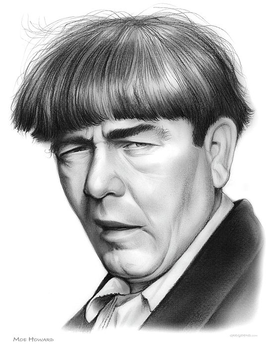 560x700 Moe Howard Of The Three Stooges Celebrity Fan Art - Three Stooges Sketch