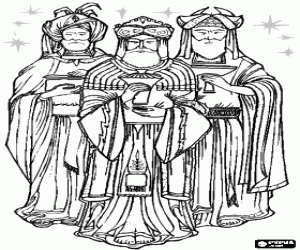 300x250 Three Kings Or Three Wise Men Coloring Pages Printable Games - Three Wise Men Sketch