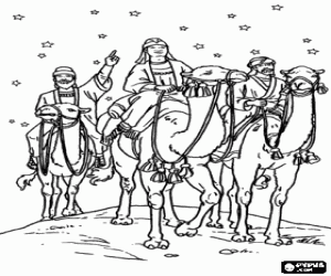 300x250 Three Kings Or Three Wise Men Coloring Pages Printable Games - Three Wise Men Sketch