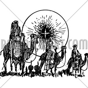 300x300 Three Wise Men, - Three Wise Men Sketch