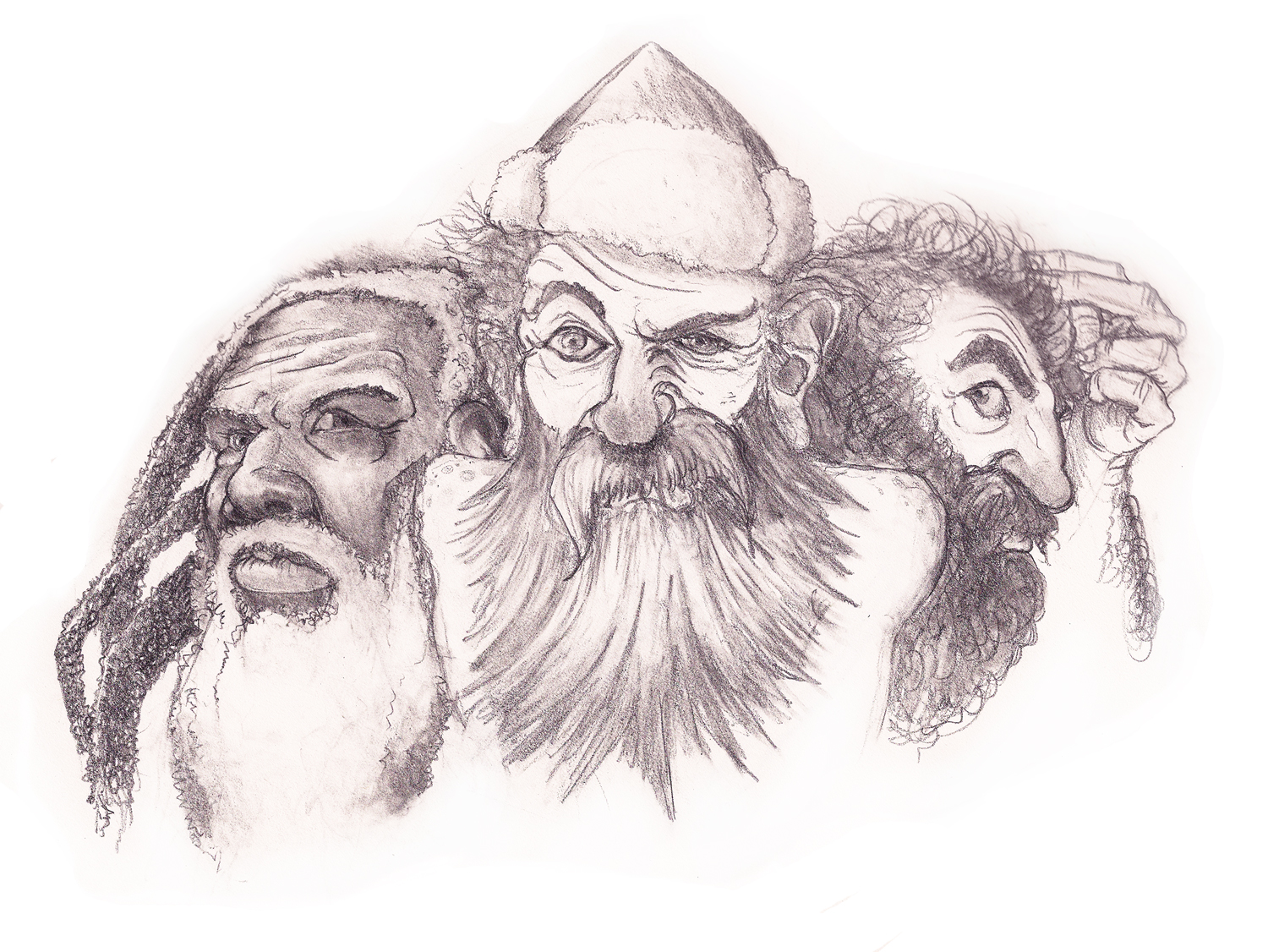 1500x1126 Three Wise Men, Sketch Evan James Limberger - Three Wise Men Sketch