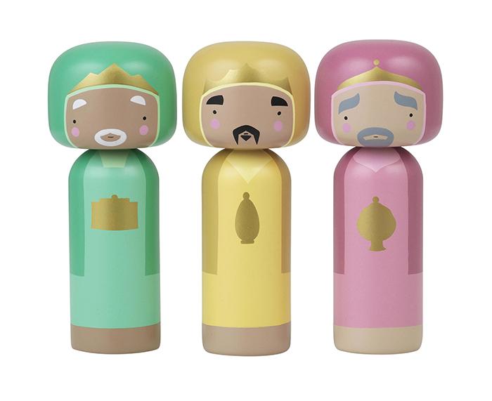 700x571 Wise Men Kokeshi Doll Set By Sketch.inc For Lucie Kaas Gretel Home - Three Wise Men Sketch