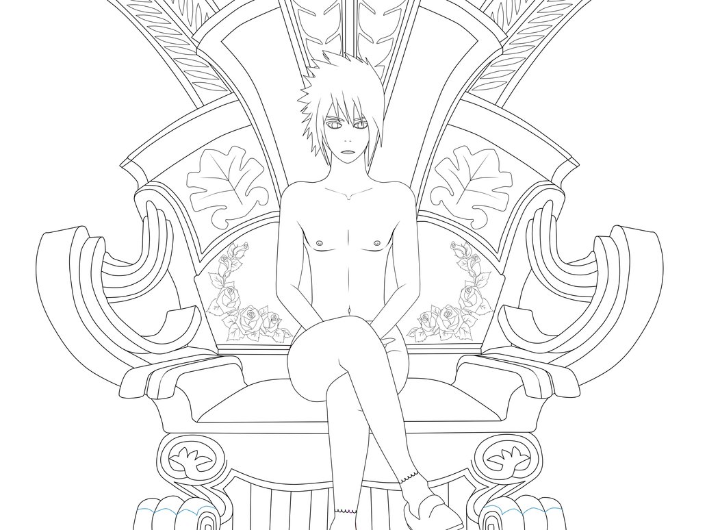 1033x774 Sasuke On The Throne (Sketch) By Anastyachuma - Throne Sketch