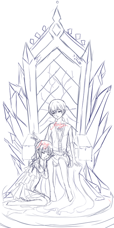 400x800 Sketch] Throne - Throne Sketch