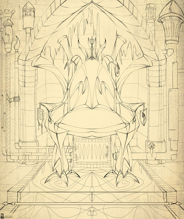 600x714 Throne Sketch By Dreamisover - Throne Sketch