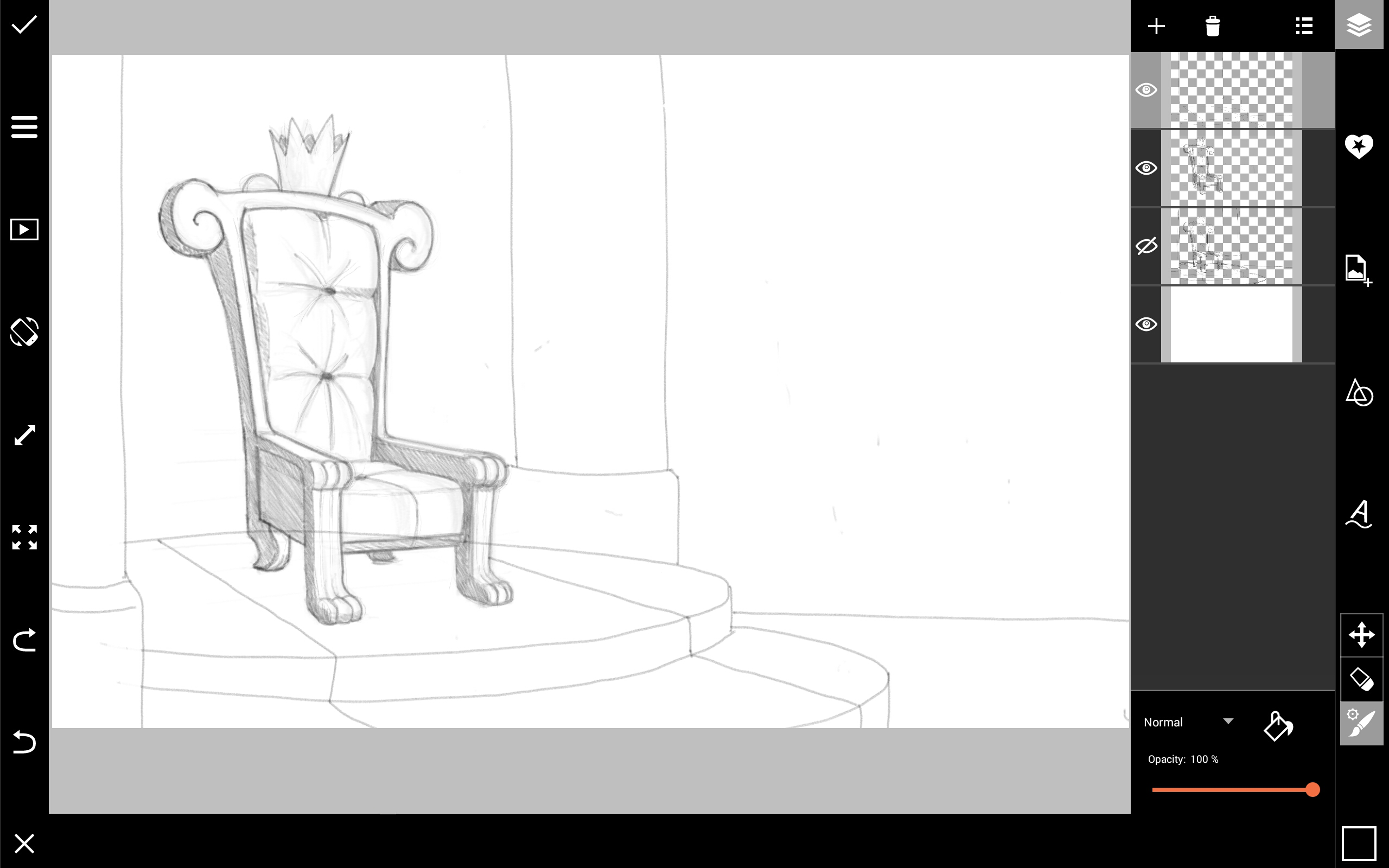 2560x1600 How To Draw A Throne Using Picsart - Throne Sketch