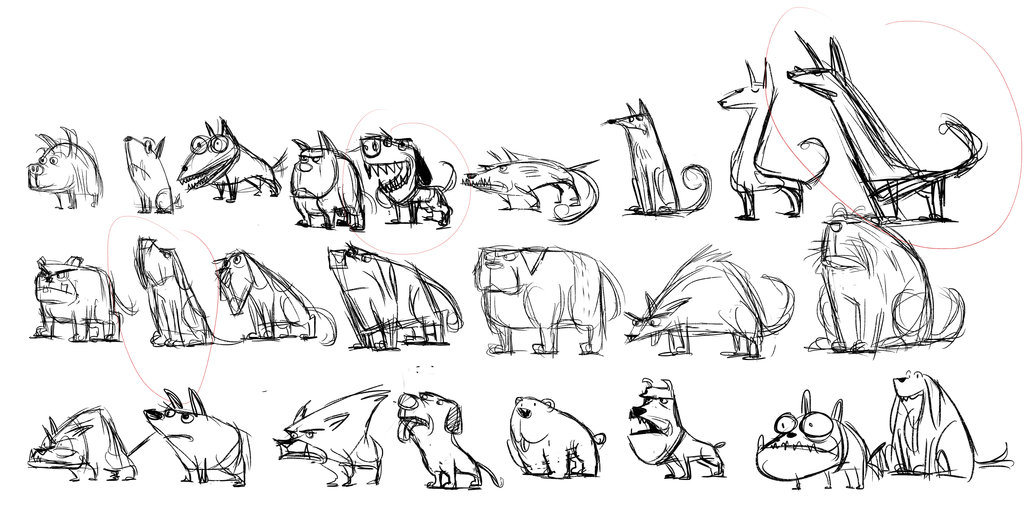 1024x531 Thumbnail Sketch For Dog Design By Yen Wen Hsieh - Thumbnail Sketch