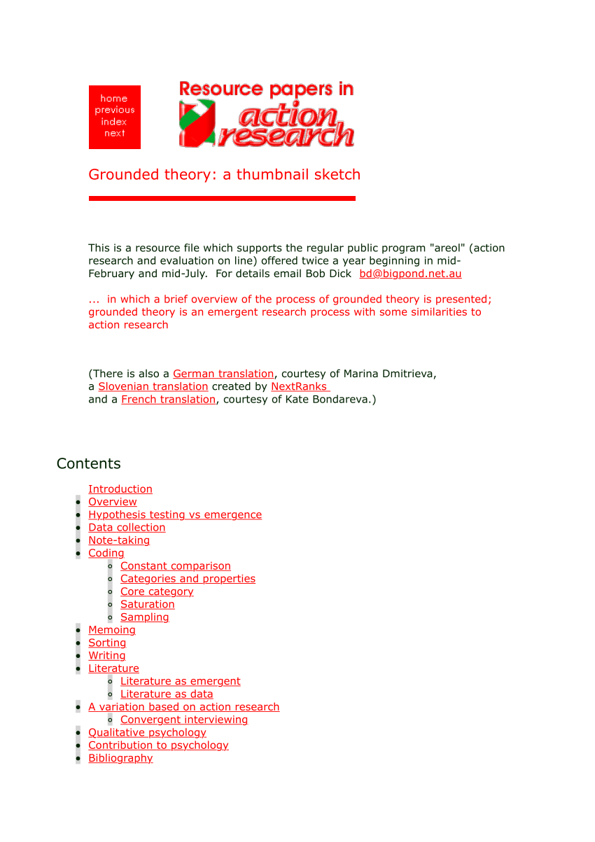 850x1203 Pdf) Grounded Theory A Thumbnail Sketch - Thumbnail Sketch Definition