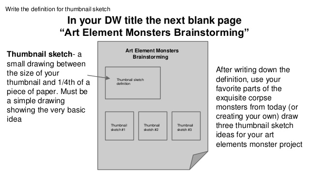 638x359 Art Elements Monster Project - Thumbnail Sketch Definition