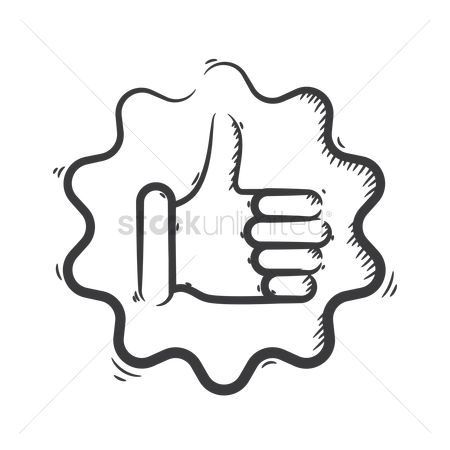 450x450 Free Web Sketch Stock Vectors Stockunlimited - Thumbs Up Sketch