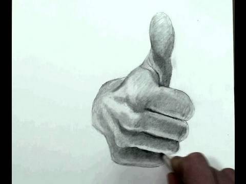 480x360 How To Draw The Hand Step By Step Thumbs Up - Thumbs Up Sketch