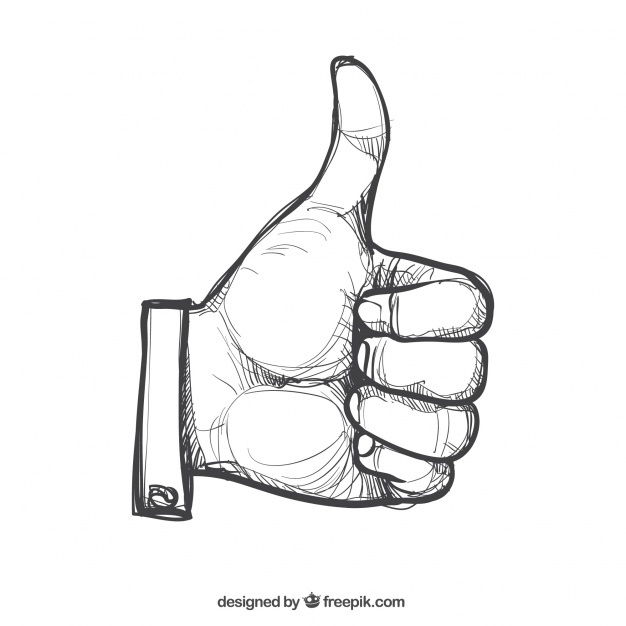 626x626 Thumbs Up Vectors, Photos And Psd Files Free Download - Thumbs Up Sketch