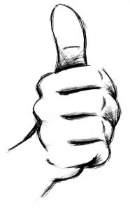 186x300 Thumbs Up Photo Free Download - Thumbs Up Sketch