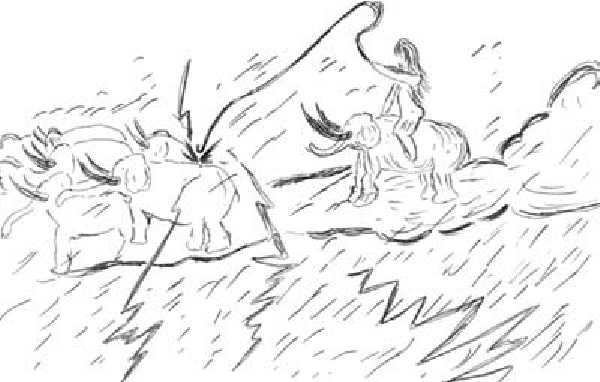 600x382 Qasoxonaxa , The Owner Of Thunder, Lightning, And Rain, Drawn - Thunder Sketch