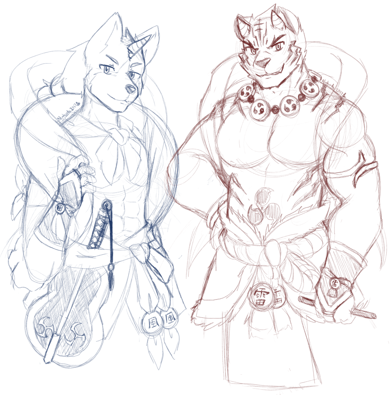 1266x1281 Sketch Wind And Thunder By Nukde - Thunder Sketch