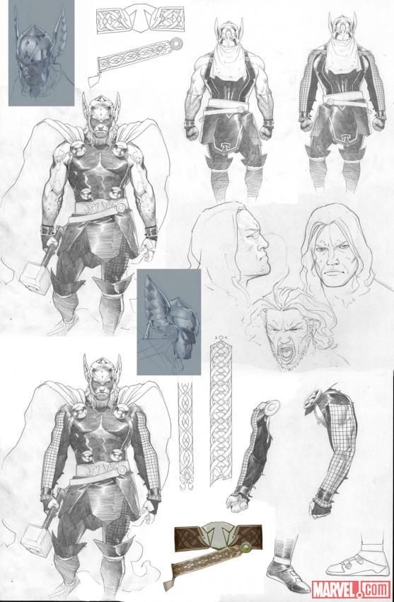 557x850 Thor God Of Thunder Sketch By Esad Ribic Sketchsinks - Thunder Sketch