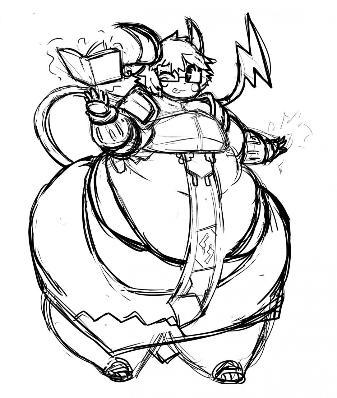 1084x1280 Zeroun - Thunder Sketch