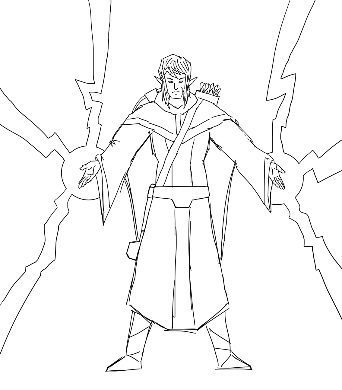 1134x1292 Doctor Thunder Oodles Of Doodles - Thunder Sketch