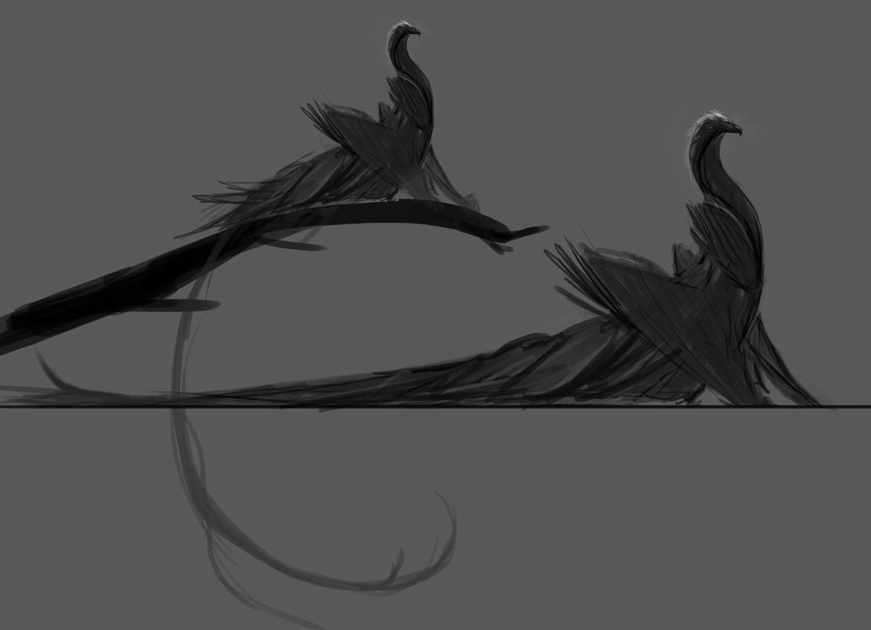 1713x1240 Fantastic Beasts And Where To Find Them Concept Art Boswell - Thunderbird Sketch