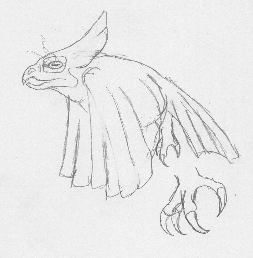 884x904 Alternate Demon Sketch - Thunderbird Sketch