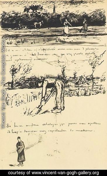 366x600 Vincent Van Gogh - Thunderstorm Sketch