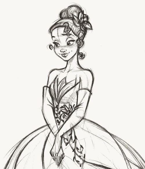 500x582 Pin By Rachel Vogt On Disney Tiana, Sketches And Draw - Tiana Sketch
