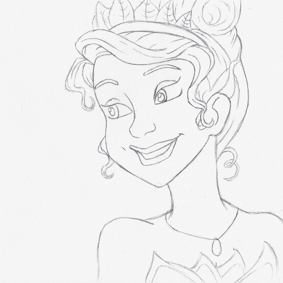 1199x1200 Artdisneylover On Twitter Sketch Of Tiana From The Princess And - Tiana Sketch