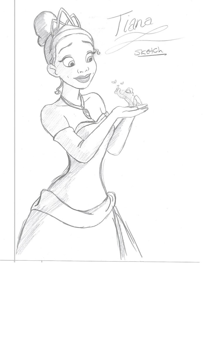 696x1147 Tiana Sketch Drawing By Julietcapulet432 - Tiana Sketch
