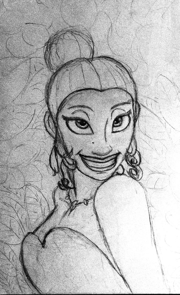 698x1143 Tiana Sketch By Confidenceman047 - Tiana Sketch