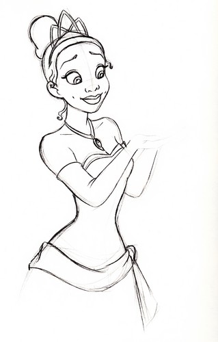 319x500 Personagens De Walt Disney Imagens Walt Disney Sketches - Tiana Sketch