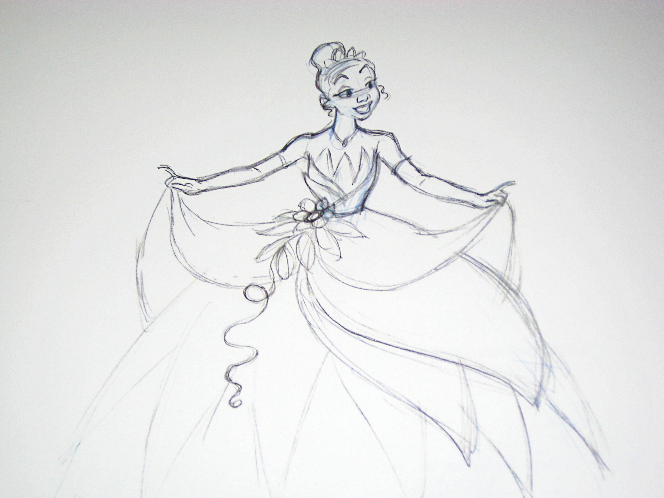 2560x1920 Disney Sketches Images Tiana Wedding Sketch Hd Wallpaper And - Tiana Sketch