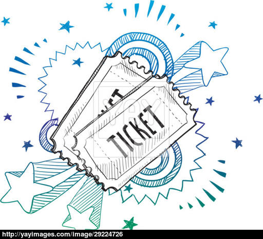 512x465 Event Ticket Sketch Vector - Ticket Sketch