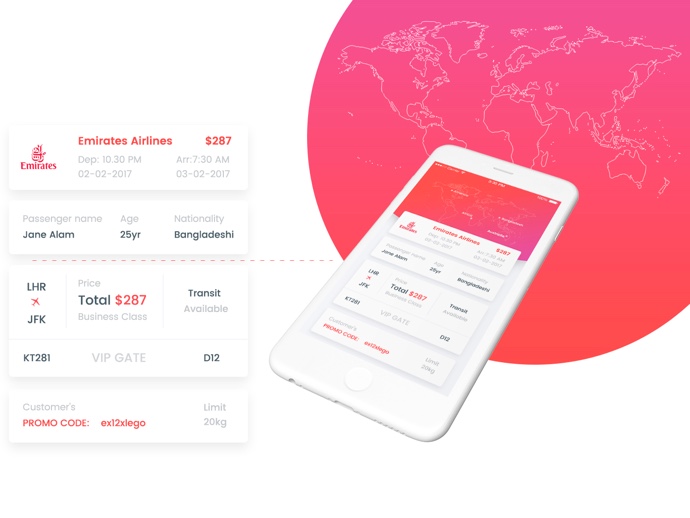 690x518 Flight Ticket Mobile App Psd Free Psds Amp Sketch App Resources - Ticket Sketch