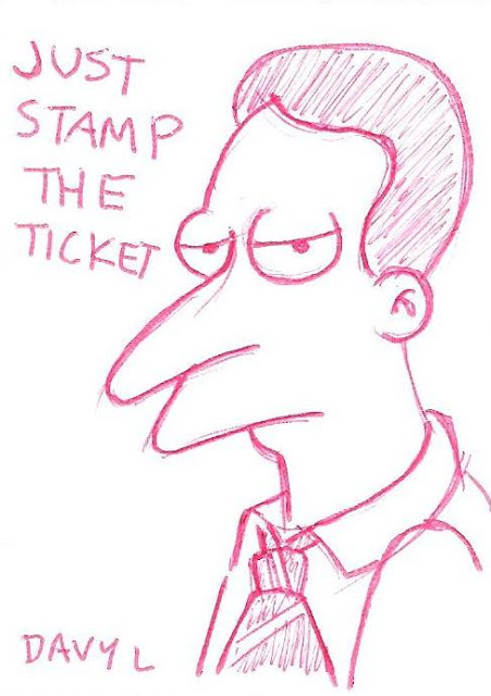 451x640 Just Stamp The Ticket Man Sketch - Ticket Sketch
