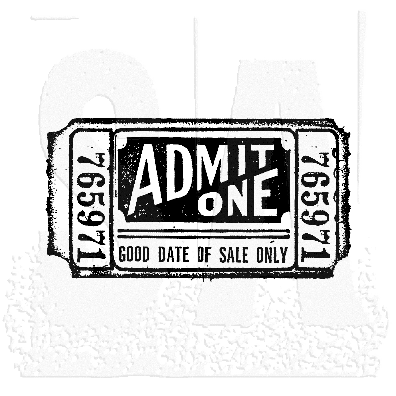 800x800 Tim Holtz Wood Mounted Stamp - Ticket Sketch