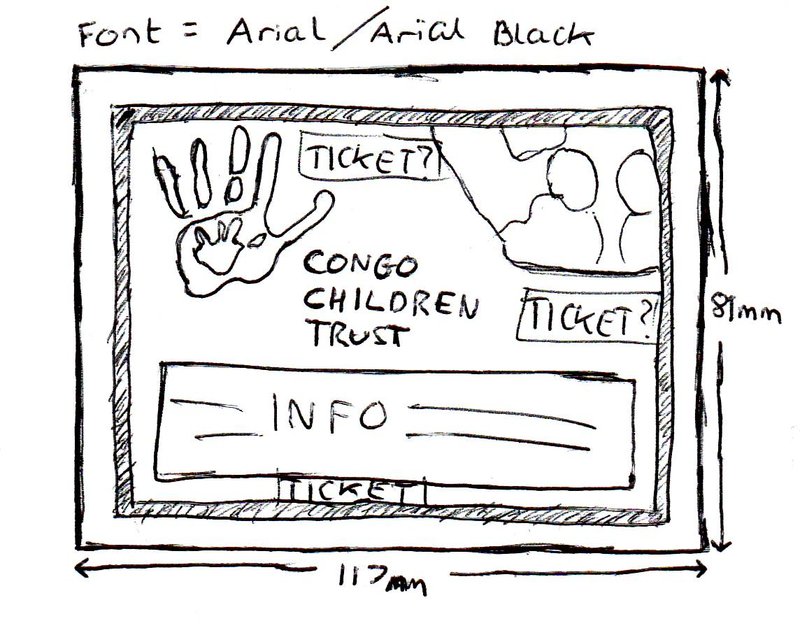 800x635 Congo Children Trust Ticket Sketch Concept By Garethgwr - Ticket Sketch