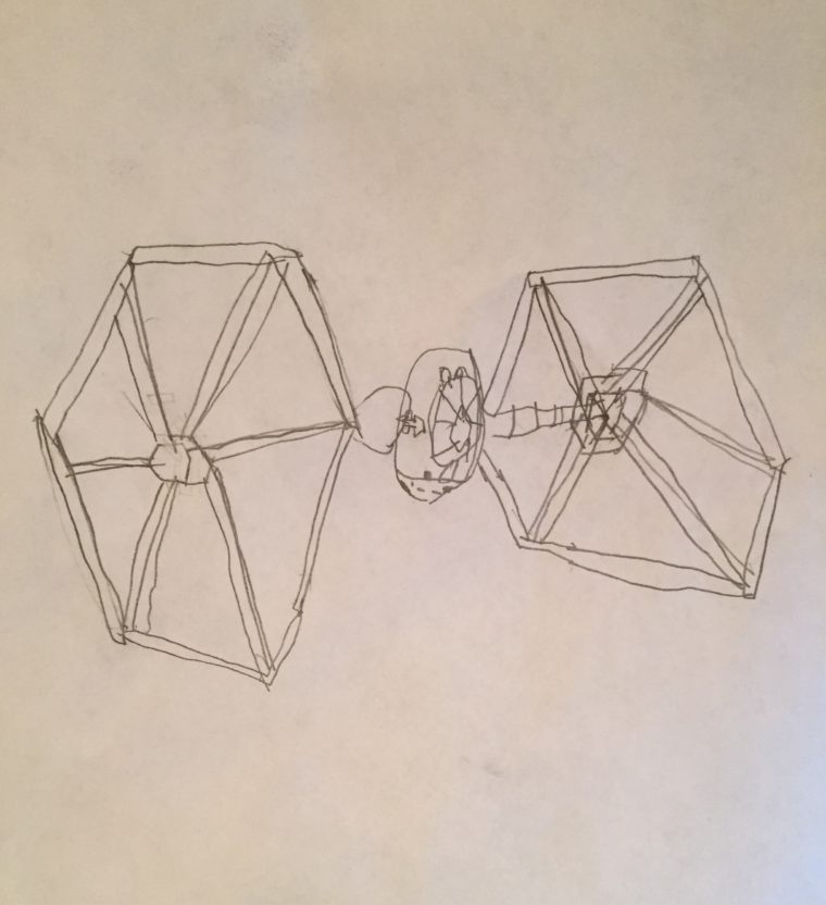 760x832 June Challenge Entry Tie Fighter - Tie Fighter Sketch