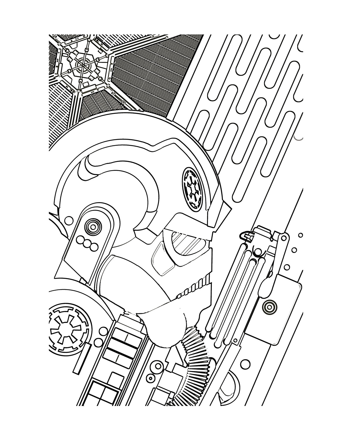 1200x1500 Star Wars Tie Fighter Pilot Poster On Behance - Tie Fighter Sketch