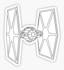 210x230 Tie Fighter Drawing Stickers Redbubble - Tie Fighter Sketch