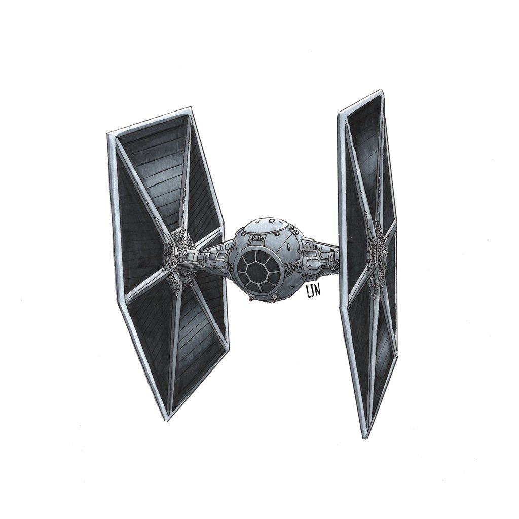 1024x1024 Tie Fighter Amp The First Ever Sketch Wars Drawing Club Lumberjack - Tie Fighter Sketch