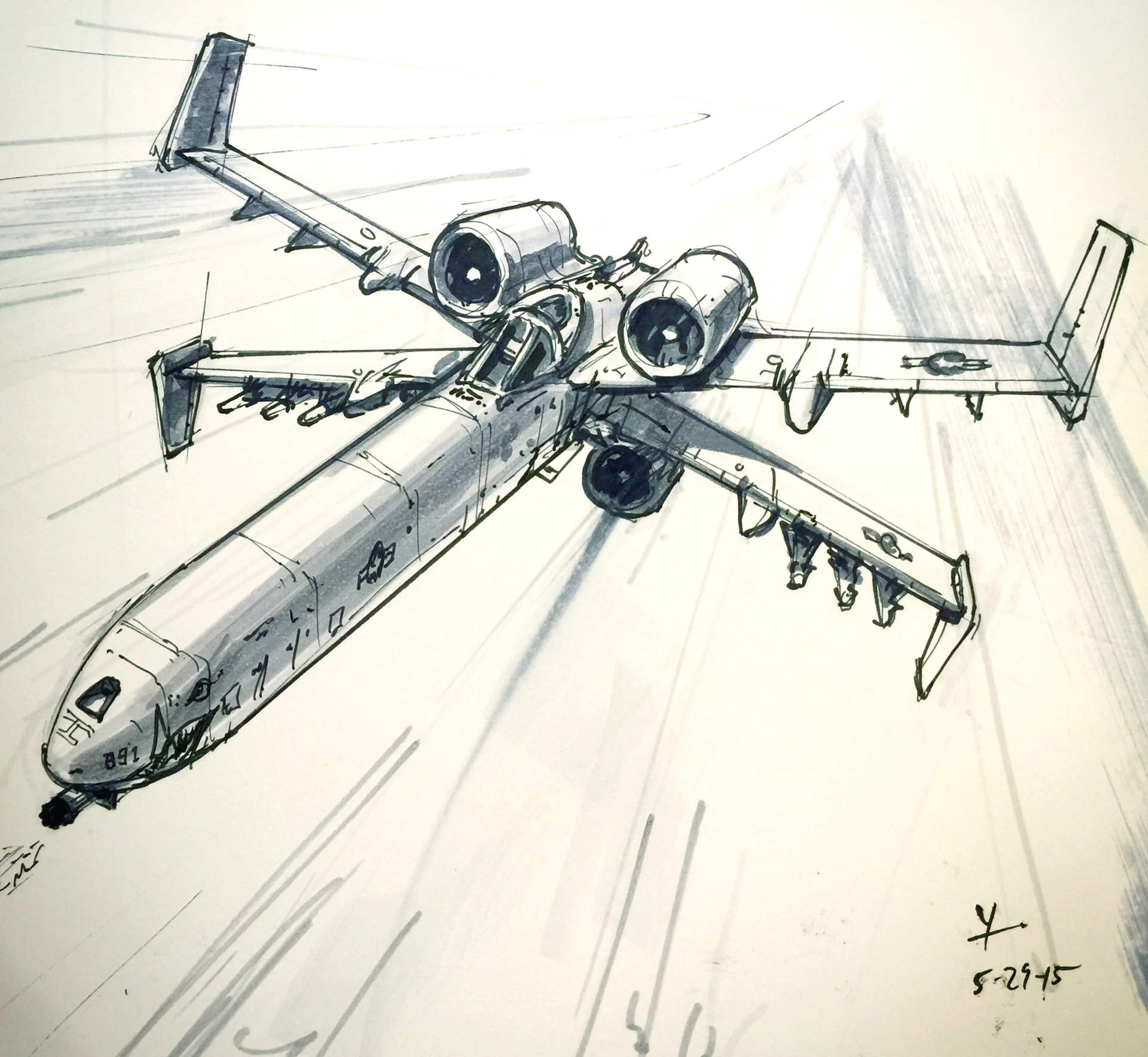 1920x1768 Donald Yatomi - Tie Fighter Sketch