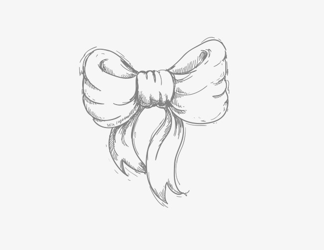650x502 Hand Painted Sketch Bow, Bow Clipart, Sketch, Bow Tie Png Image - Tie Sketch