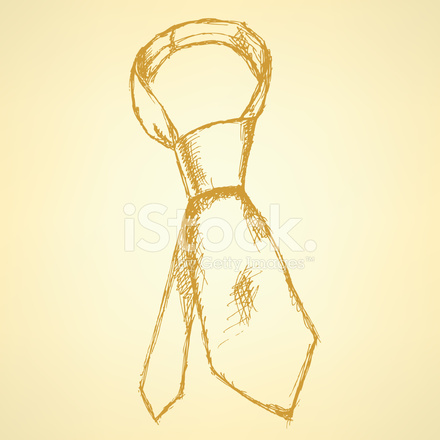 440x440 Sketch Tie, Vector Vintage Background Stock Vector - Tie Sketch