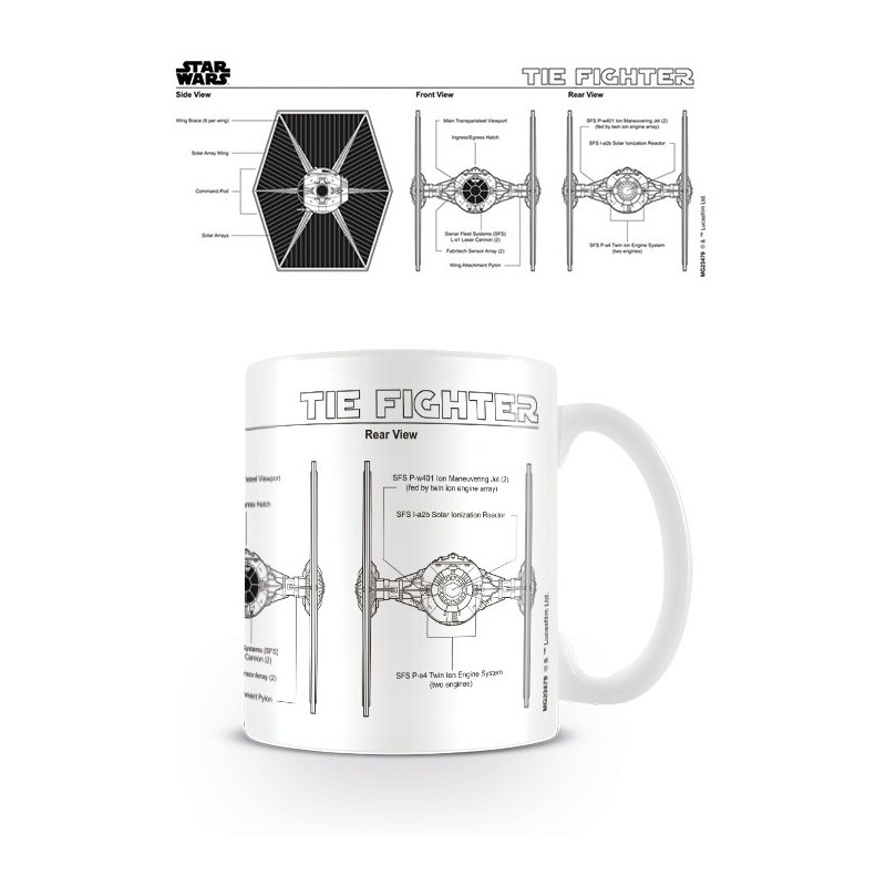 800x800 Star Wars Tie Fighter Sketch Mug - Tie Sketch