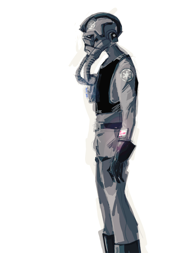 667x1000 Tie Pilot Sketch By Speedball0o - Tie Sketch