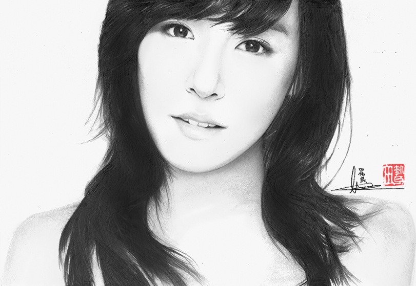 811x559 Snsd Tiffany Drawing By Williamtin - Tiffany Sketch