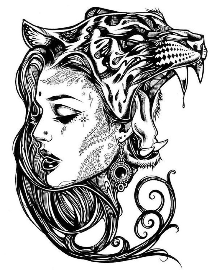 736x920 Drawn White Tiger Head - Tiger Head Sketch