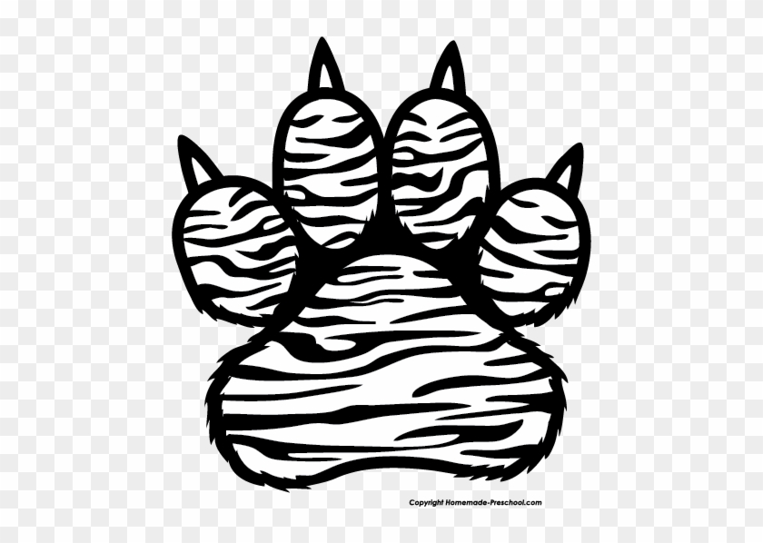 840x598 Tiger Paw Print - Tiger Paw Sketch